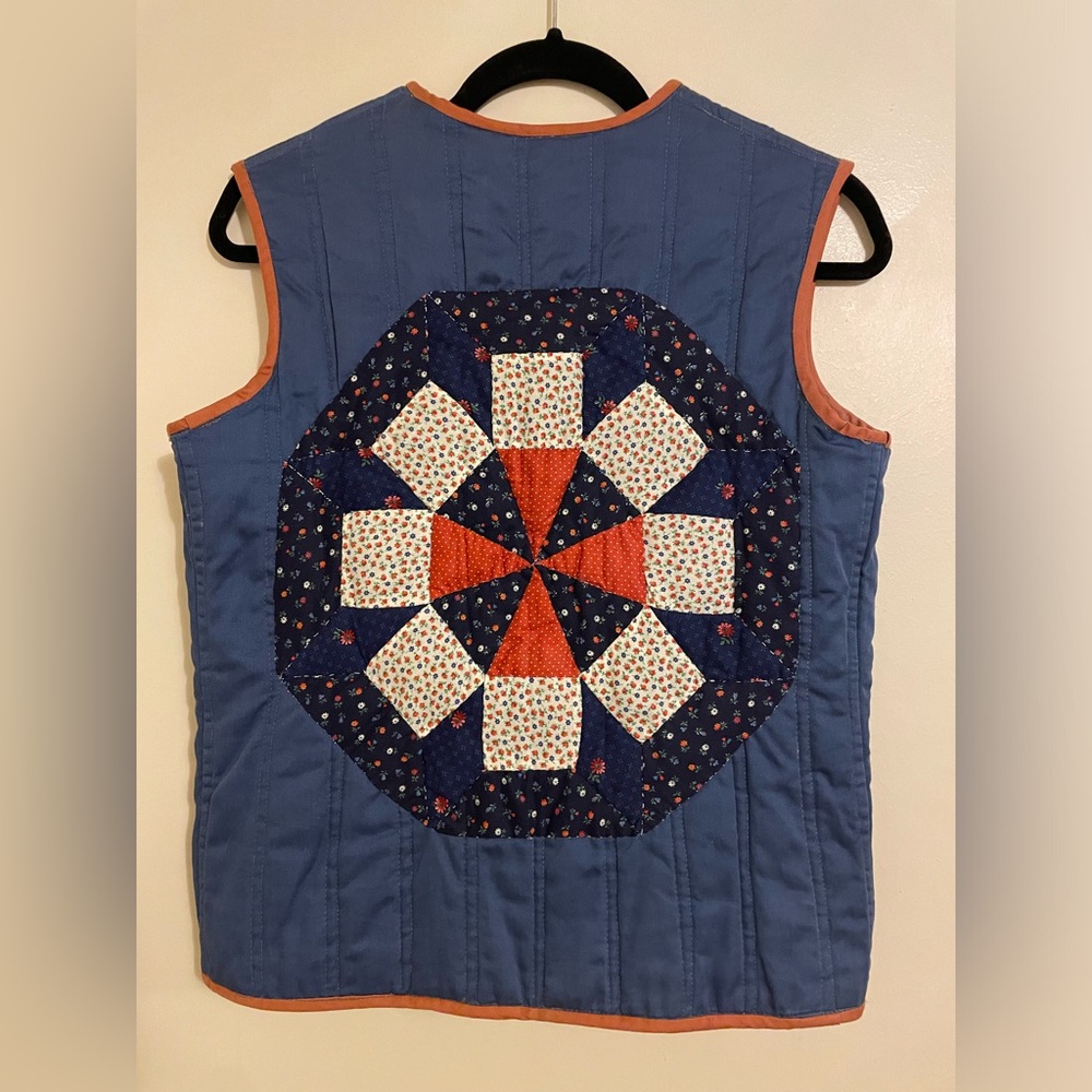 Vintage Handmade Reversible Patchwork Vest. - image 3